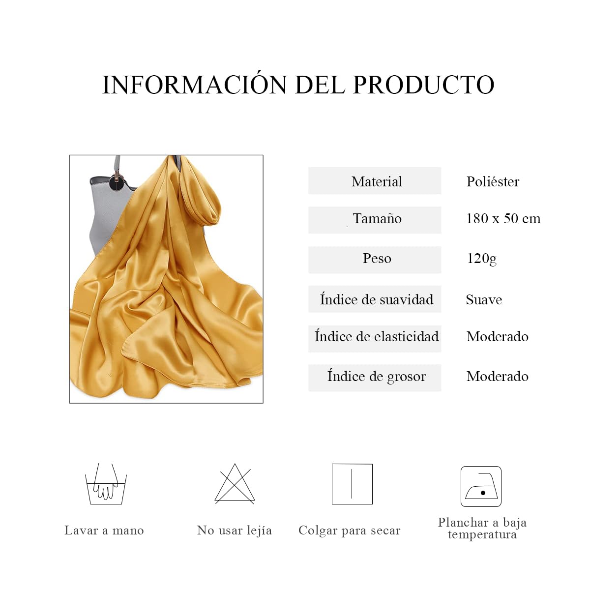 LumiSyne Mujer Satén Gasa Chal Mantón Sedoso Color Sólido Bufanda Pañuelo Ligero Estola Para Fiesta Vestido Boda Novia Dama De Honor Noche