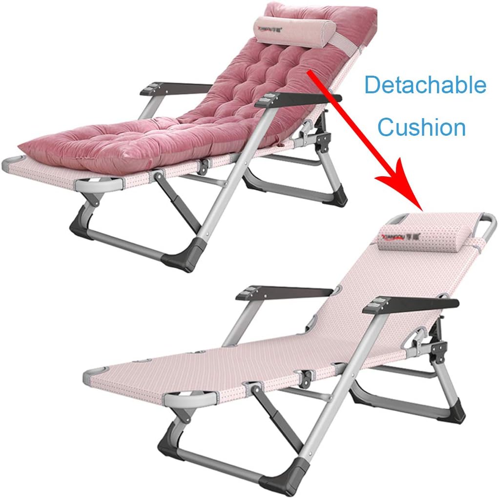 Outdoor Sun Lounger Recliner Chairs Leisure Folding Reclining Chair Adjustable Backrest Portable Garden Chair for Outdoor Patio, Camping, Beach, Deck Max.200 kg