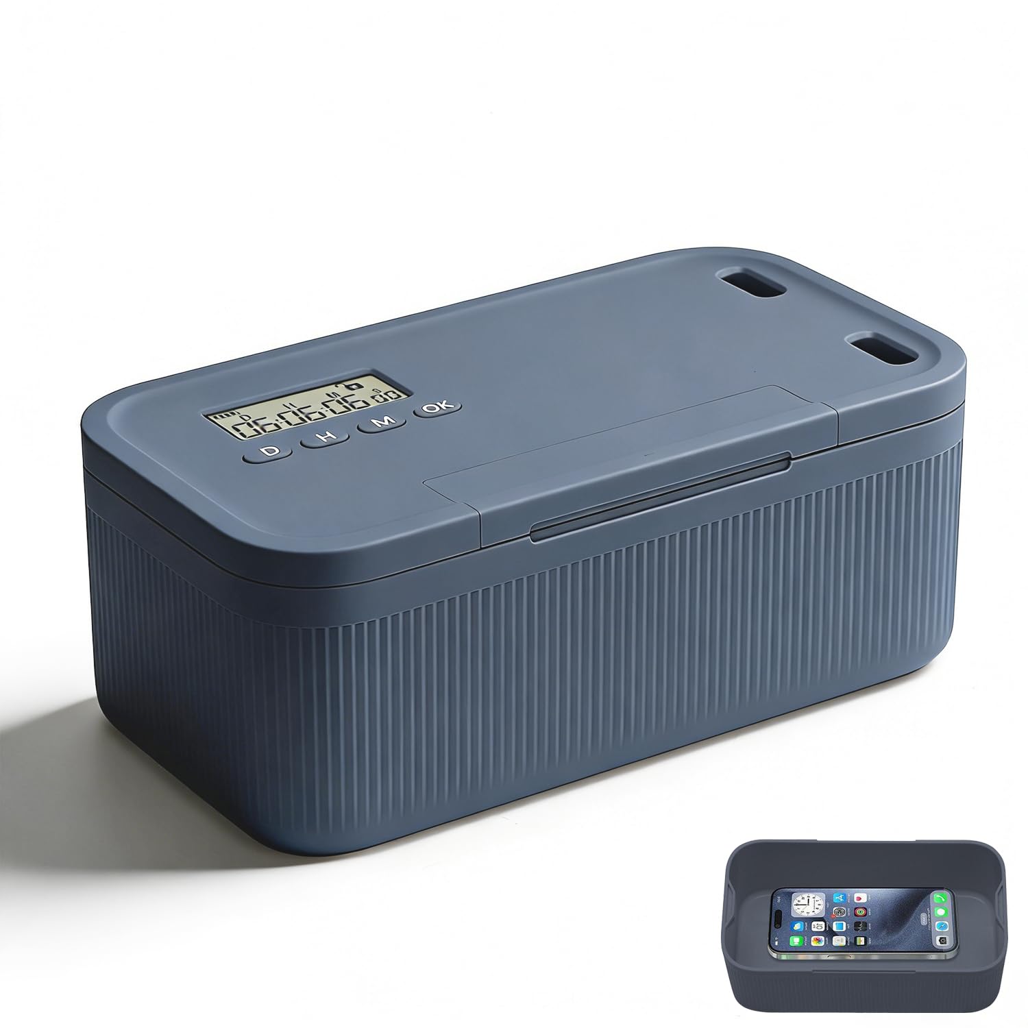 Handy Safe mit Zeitschloss, Abschließbare Box mit Timern, Selbstkontrolle Timer Schließfach für Handy Snacks, Alkohol oder andere unerwünschte Versuchungen Handy Gefängnis für Arbeit & Kinder