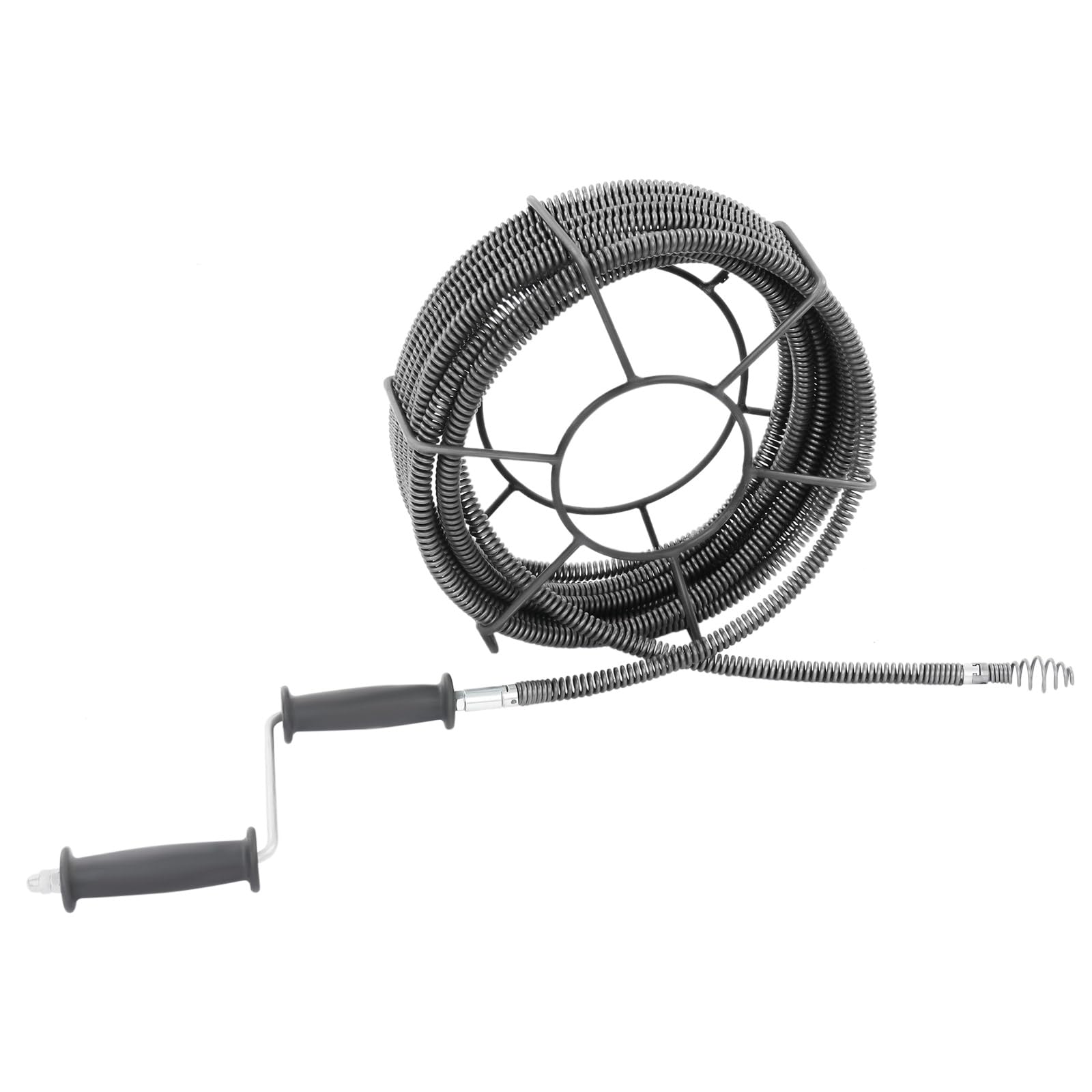Rohrreinigungsspirale 16mm aus Manganstahl mit Aufbewahrungsregal(5m+5m)