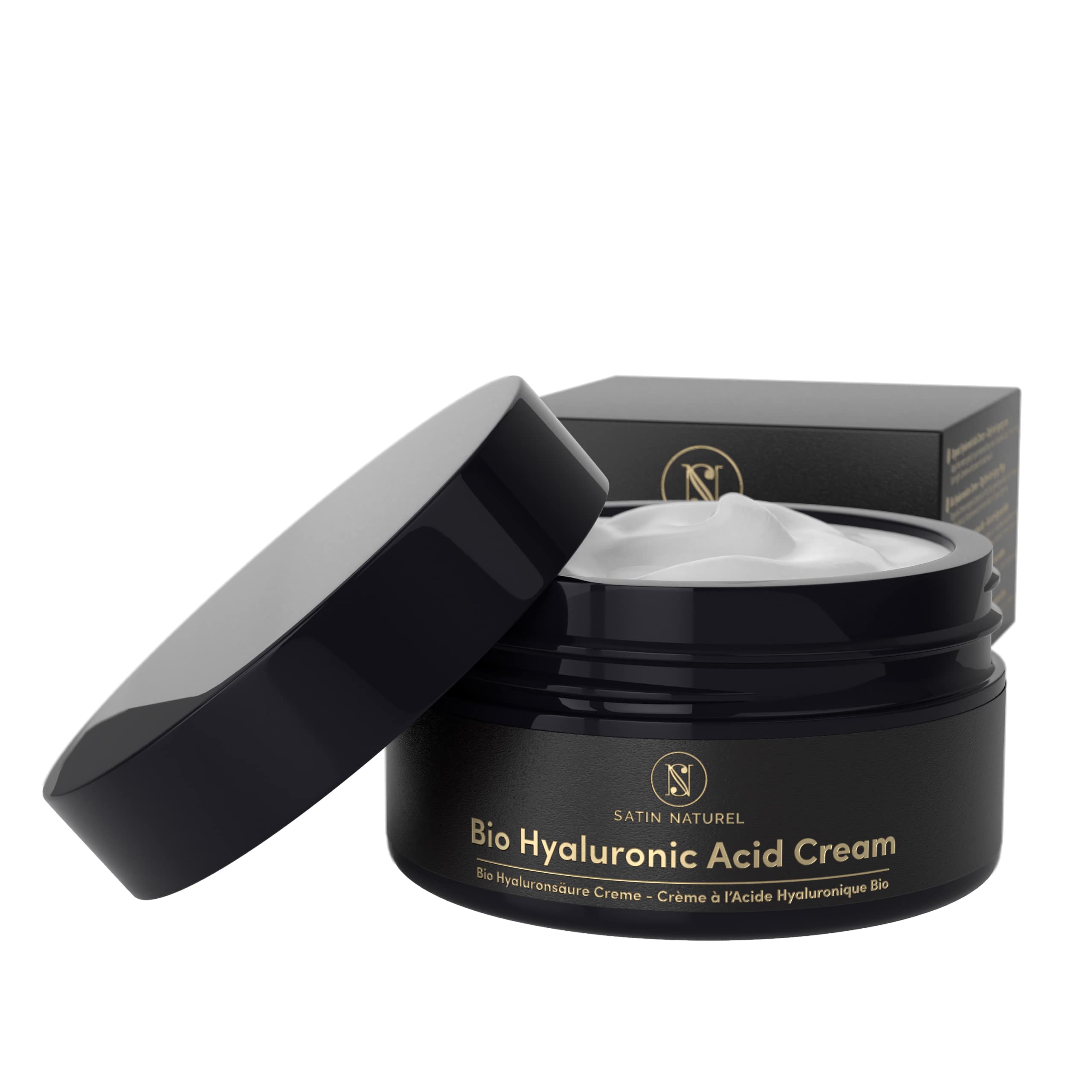 ORGANIC Hyaluronic Acid Face Cream - 100ml Jar - Concentrated Moisturiser for Women with Aloe Vera - Total Age Repair Nigh...