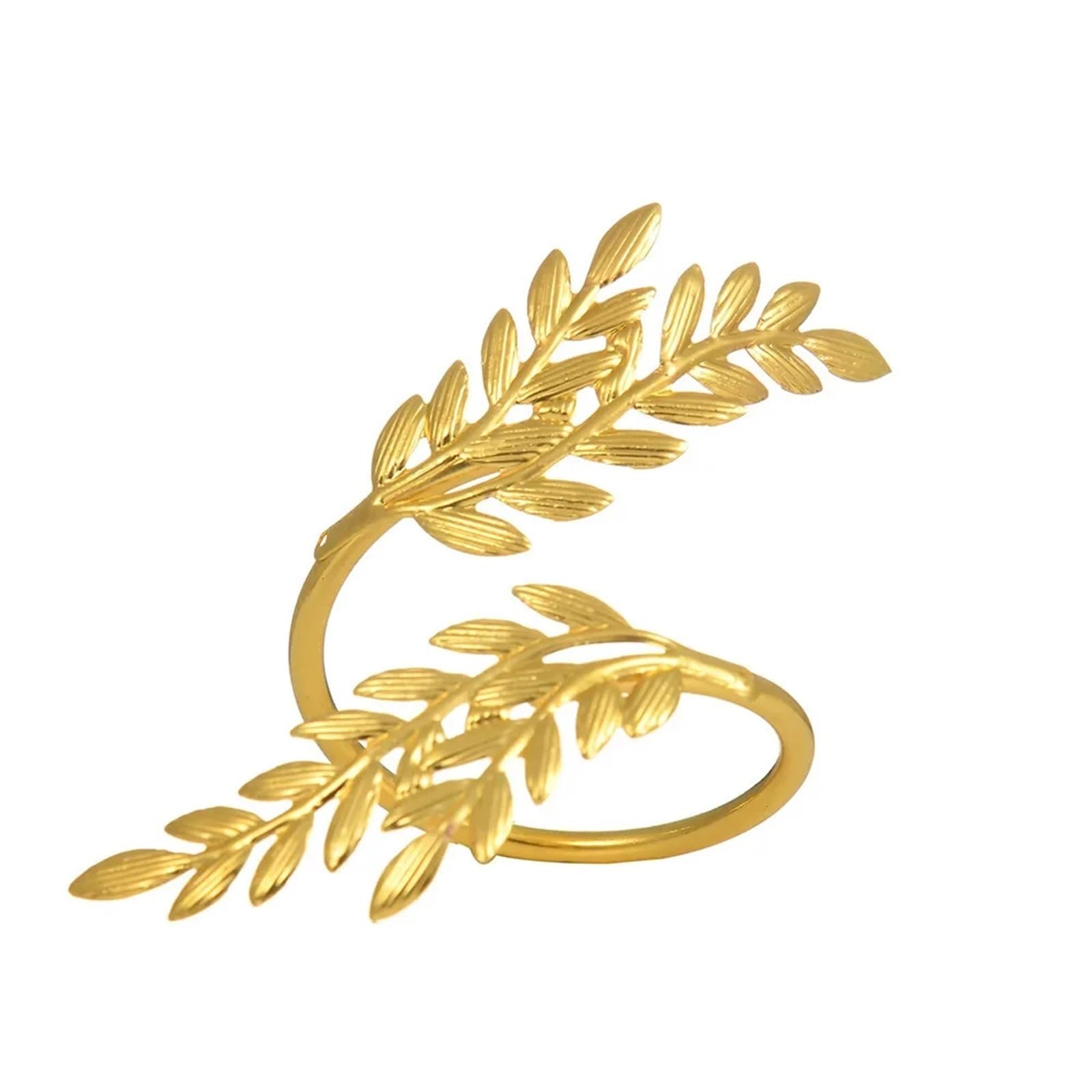 Anelli portatovaglioli 12/24/36/48/60 pezzi anelli portatovaglioli foglia d'oro – decorazione tavolo da pranzo (48 pezzi)