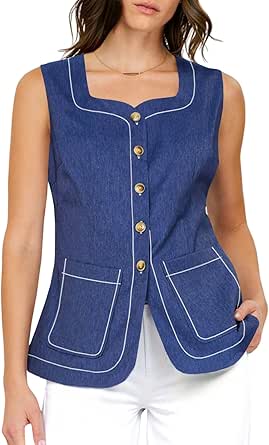 Dealovy Womens Fleece Vests Sleeveless Hoodies Jacket Full Zip Fuzzy Sherpa Sweater Long Jackets Coat