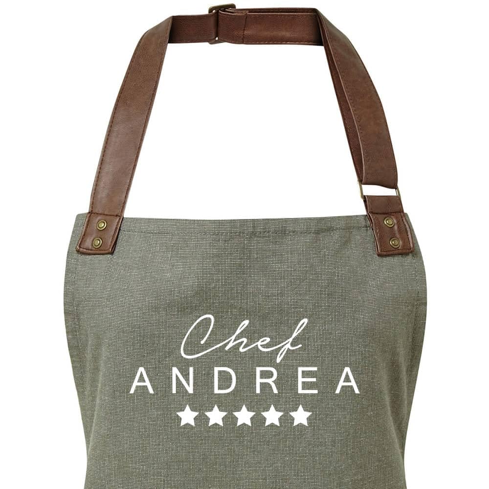 Genérico Delantal Premium Vintage Personalizado con el Nombre Cocina Adulto