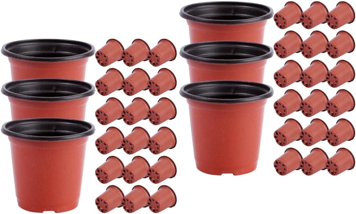 MERRYHAPY 240pcs Plastic Nursery Pots Drainage Breathable Planter Containers for and Flower Growing for Home Gardening and Replanting