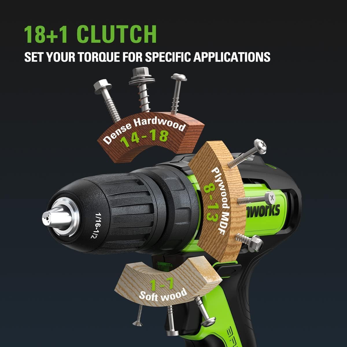 Greenworks Combo Kit with Cordless Screwdriver 24 V 35 N.m and Impact Driver 220 N.m with 2 x 2.0 Ah Batteries, Brushless Motor, LED Light, Belt Clip, 2 Drills, Charger and Tool