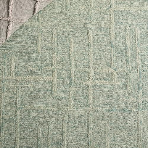 Tapete SAFAVIEH Ebony Collection 5' x 8' Verde Lana Hecho a Mano miniatura 5