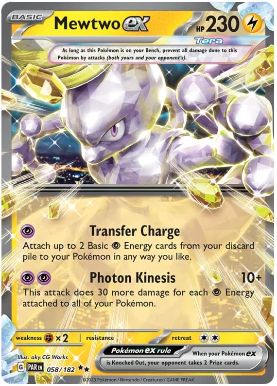 Mewtwo ex 058/182 Double Rare Pokemon Card (SV04 Paradox Rift) + 1x  TitanCards® Toploader : Amazon.com.au: Toys & Games