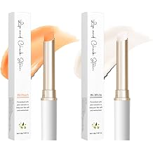 PH-Activated Lip & Cheek Stain, Color Changing Balm for Custom Flushed Color, Nourishing with Avocado Oil to Keep Lips Soft, 2-Pack in Peach & White