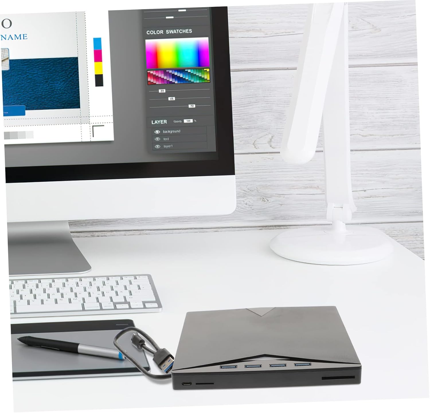 USB Optical Drive DVD ROM Cd Burner for Laptop External Cd Writer Ultra-Thin Light Design