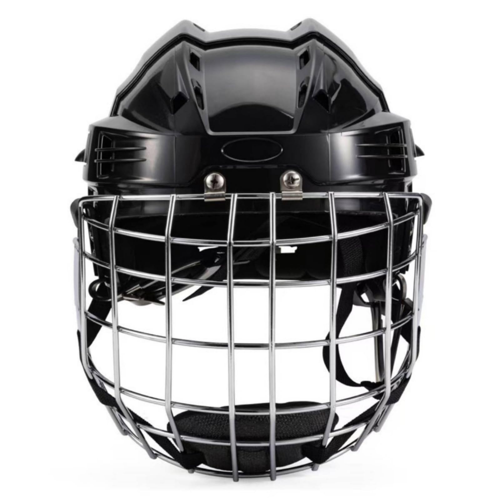 Xgdsnly Ice Hockey Helmet Lightweight Hockey Helmet Comfortable Padding Sports Headgear for Inline Skating, Football, Black, Large Head Circumference 58-68