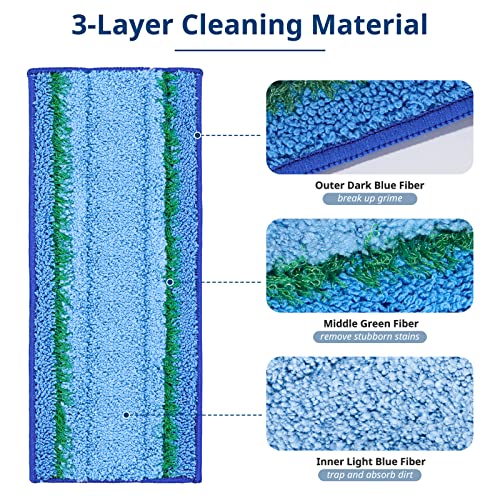 Image of LINNIW 6 Pack M6 Wet Mopping Pads Washable and Reusable M6 Wet Mopping Pads Compatible with Braava Jet m6 Series (6110) (6012) (6112) (6113) Ultimate Robot Mop