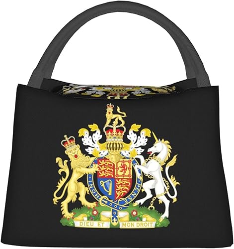 UK England Royal Coat of Arms United Kingdom - Bolsa térmica plegable grande con aislamiento  Bolsa de almuerzo a prueba de fugas para adultos