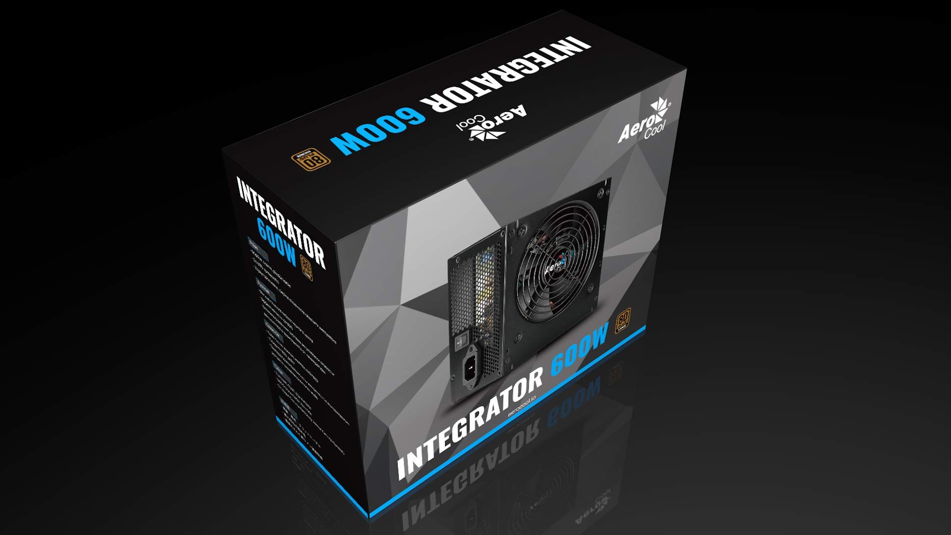 Aerocool Integrator 600 W 80 Plus Bronze Power Supply Unit with UK 3 Pin Power Lead
