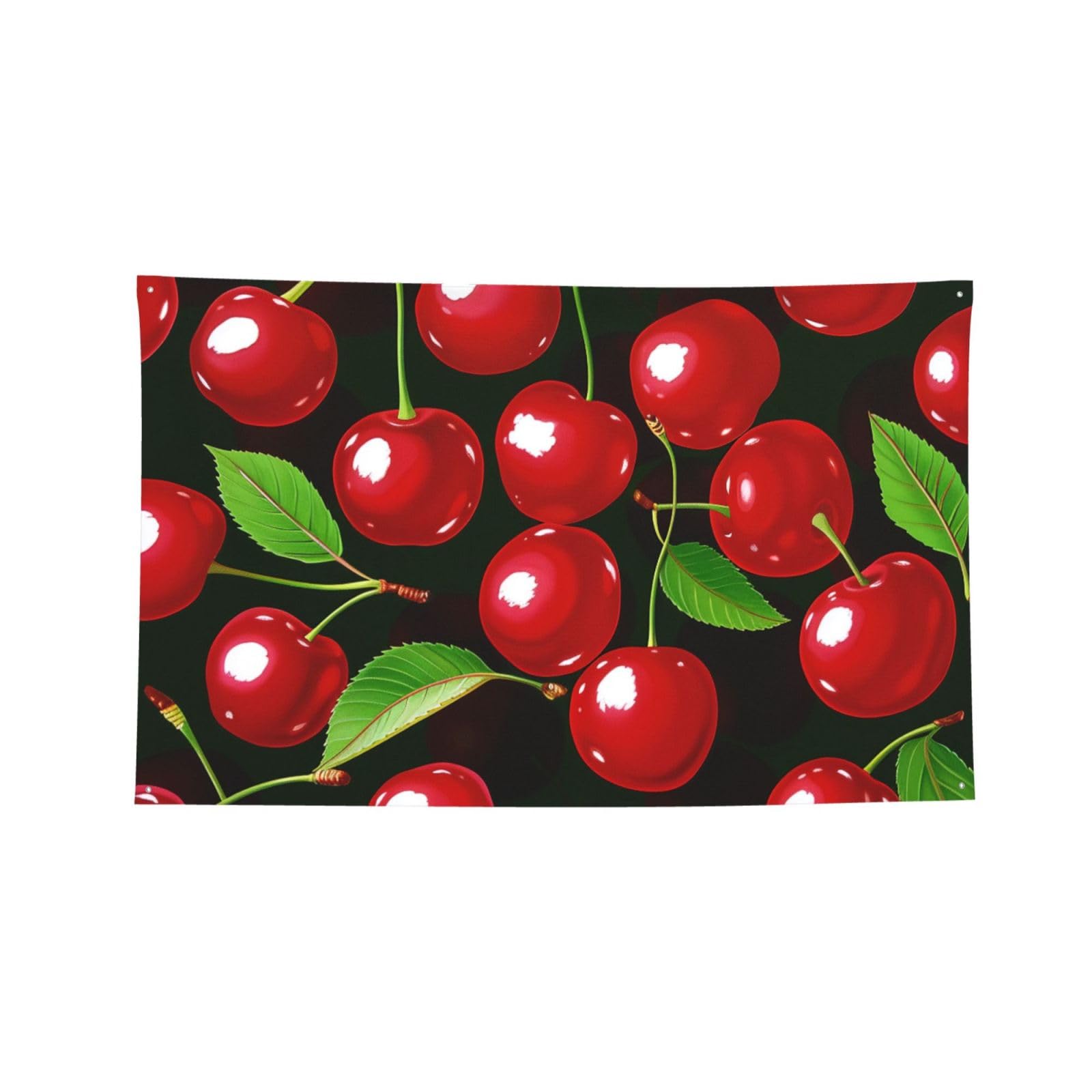 Bannière cerises rouges pour fête extérieure et décoration de dortoir