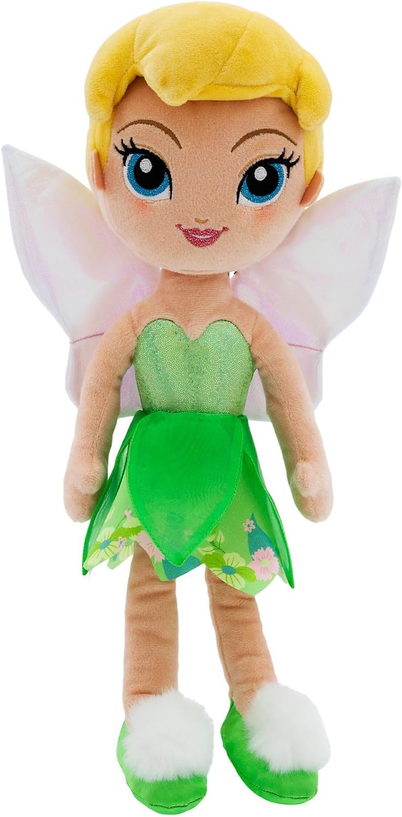 Disney Store Official Tinker Bell Soft Toy Doll, 35cm/13โ, Plush Fairy in Iconic Satin Dress with Embroidered Details, Suitable for Ages 0+