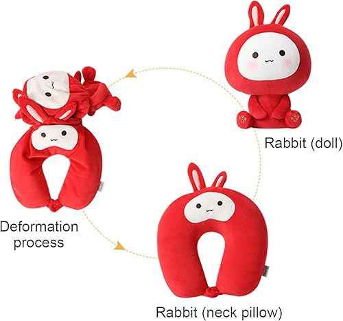 Miniatura 4 de Almohada de viaje 2 en 1 con cremallera y cuello en forma de U, bonita almohada de apoyo para el cuello de pingüino, almohada de viaje suave para