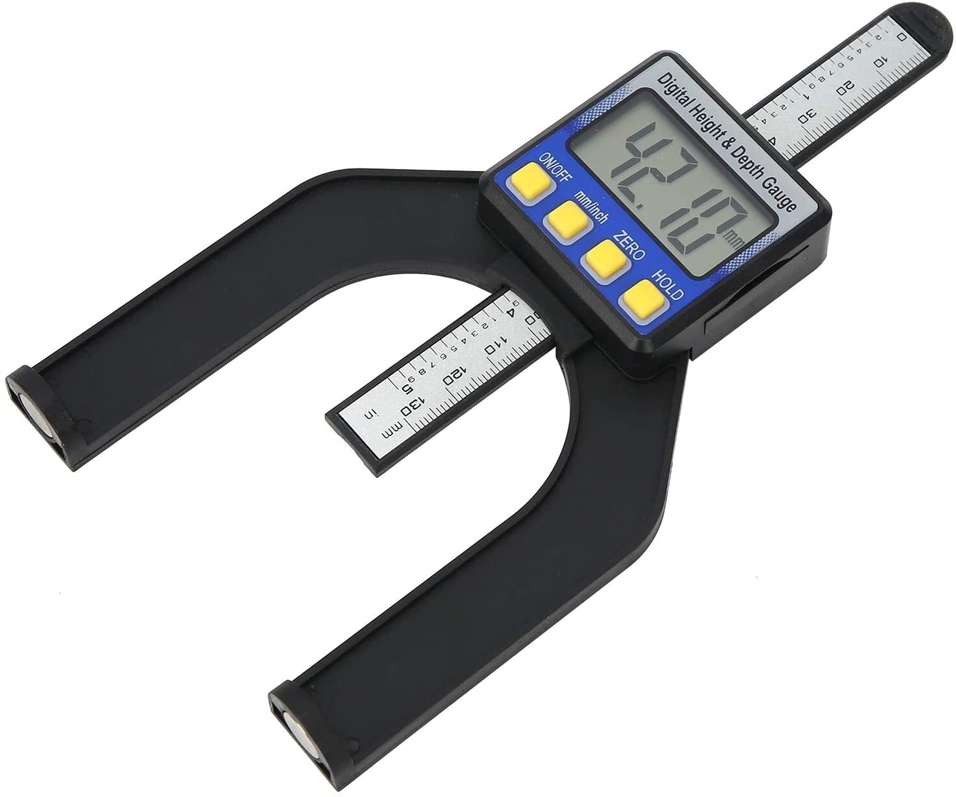 Miernik głębokości, 0-80 mm magnetyczny miernik głębokości do pomiaru domu obróbki drewna DIY
