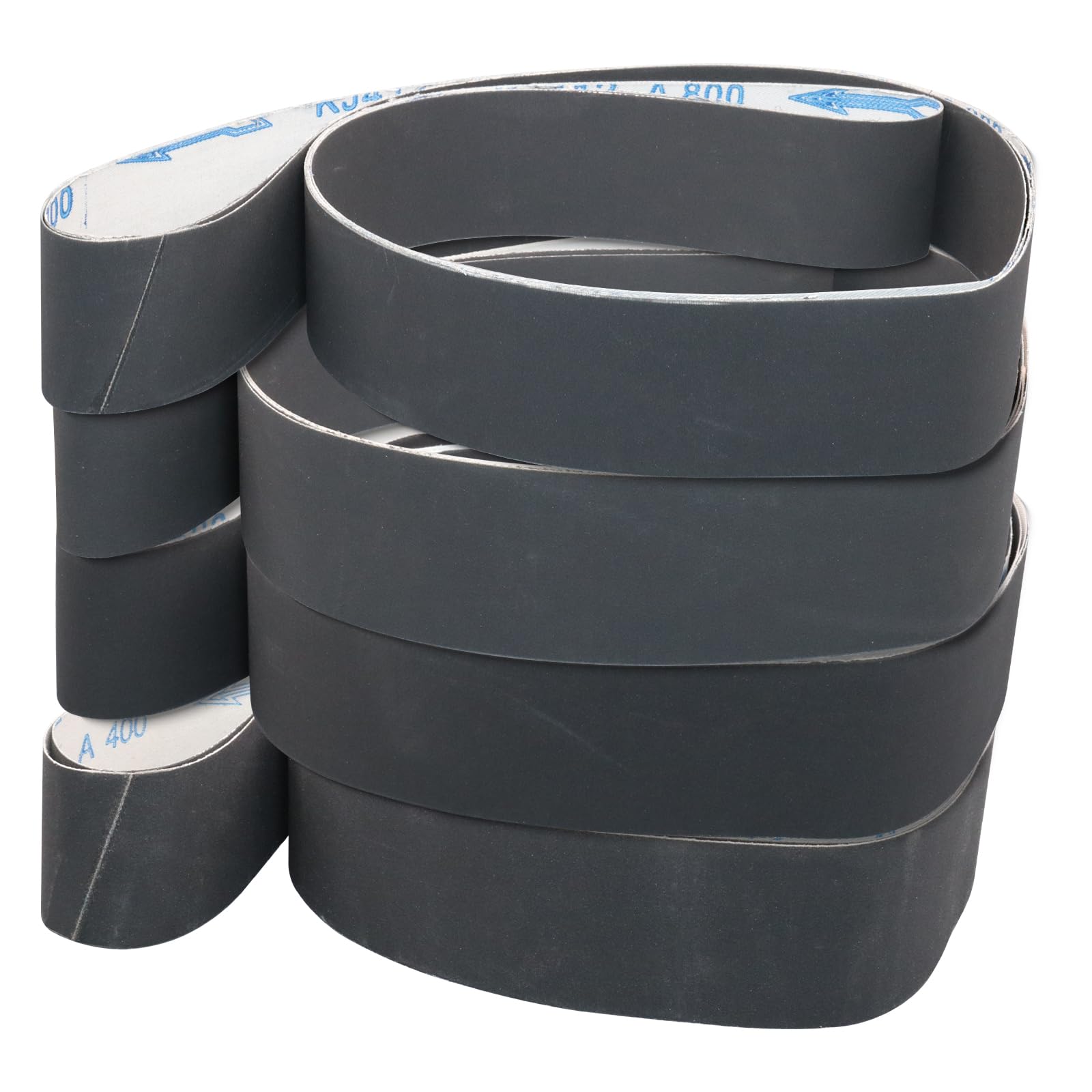 2 x 72 Inch Silicon Carbide Sanding Belts, 8 Pack