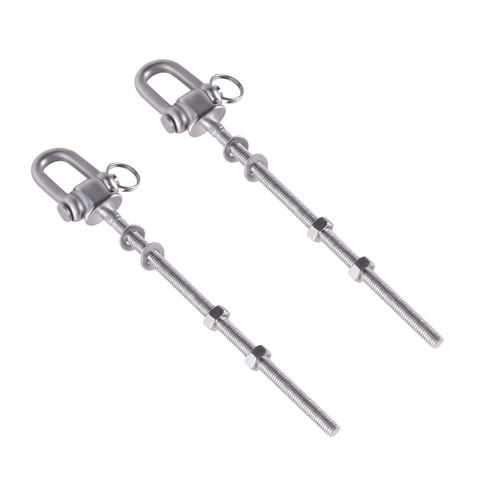 ONLISUM Heavy Duty Swing Hanger, Set of 2 Stainless Steel 304 M8 x 9.3 inch Swing Hooks, 250KG Capacity, Swing Bolts for Wood and Steel Beam Yoga Hammock Chair Punching Bag Porch Swing Sets Seat