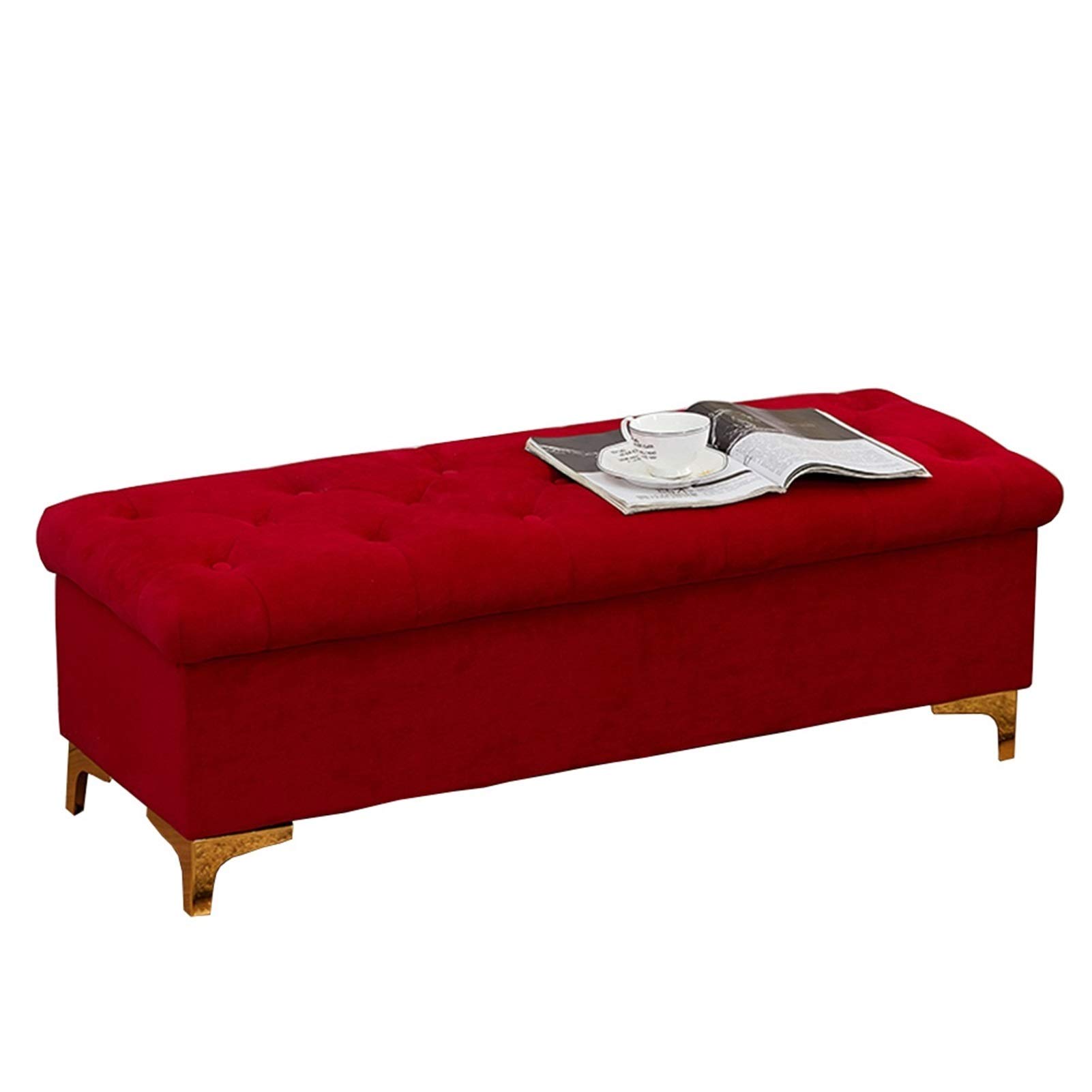 Repose-pieds en flanelle rouge pour sublimer votre coin lecture cozy