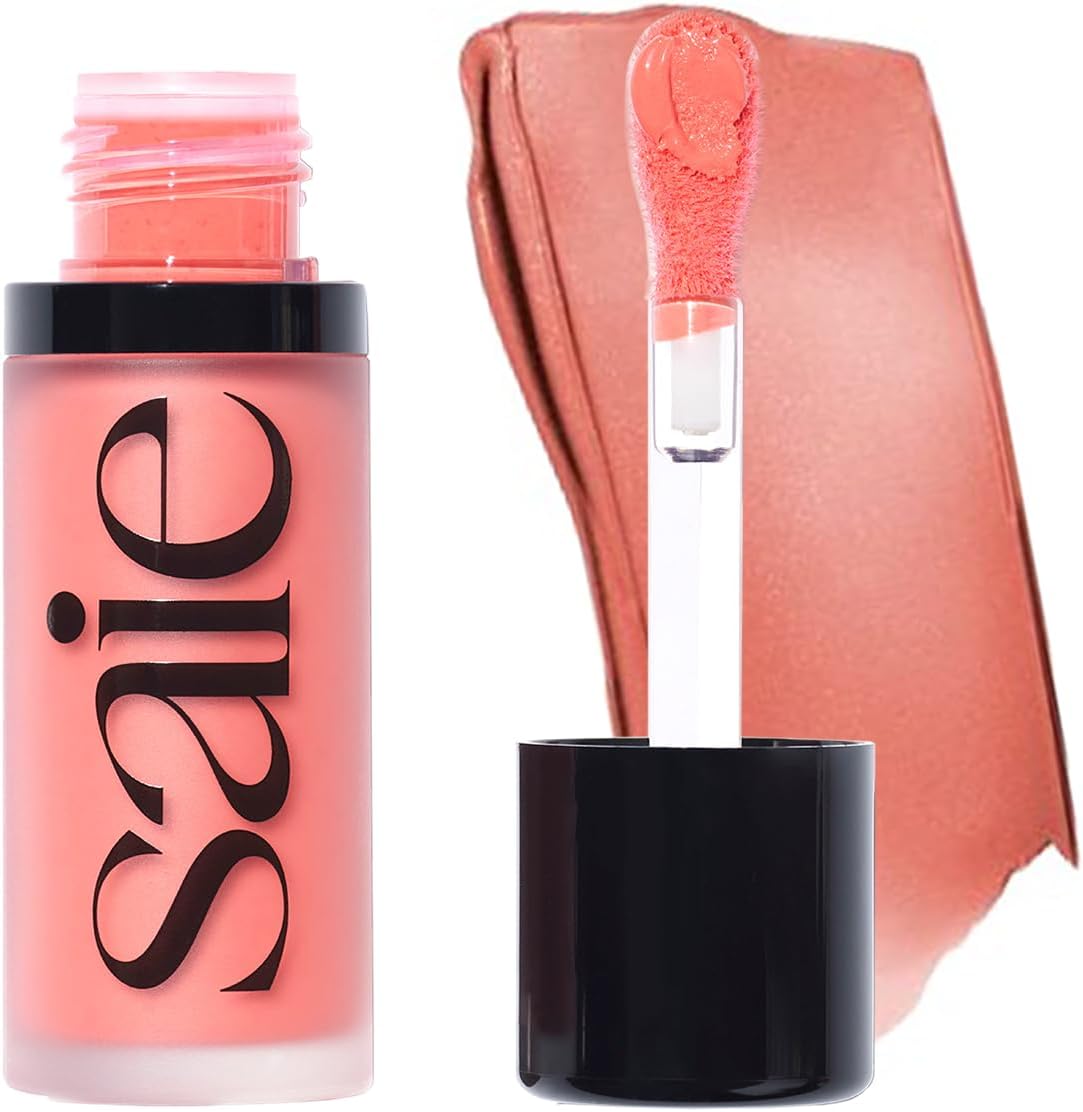 Dew Liquid Blush for Cheeks - Hydrating Cream Blush Stick with a Blendable + Buildable Formula - Skincare Infused Dewy Cheek Tint for a Natural Flush - Glowy Makeup Essential - Poppy (.40 oz)