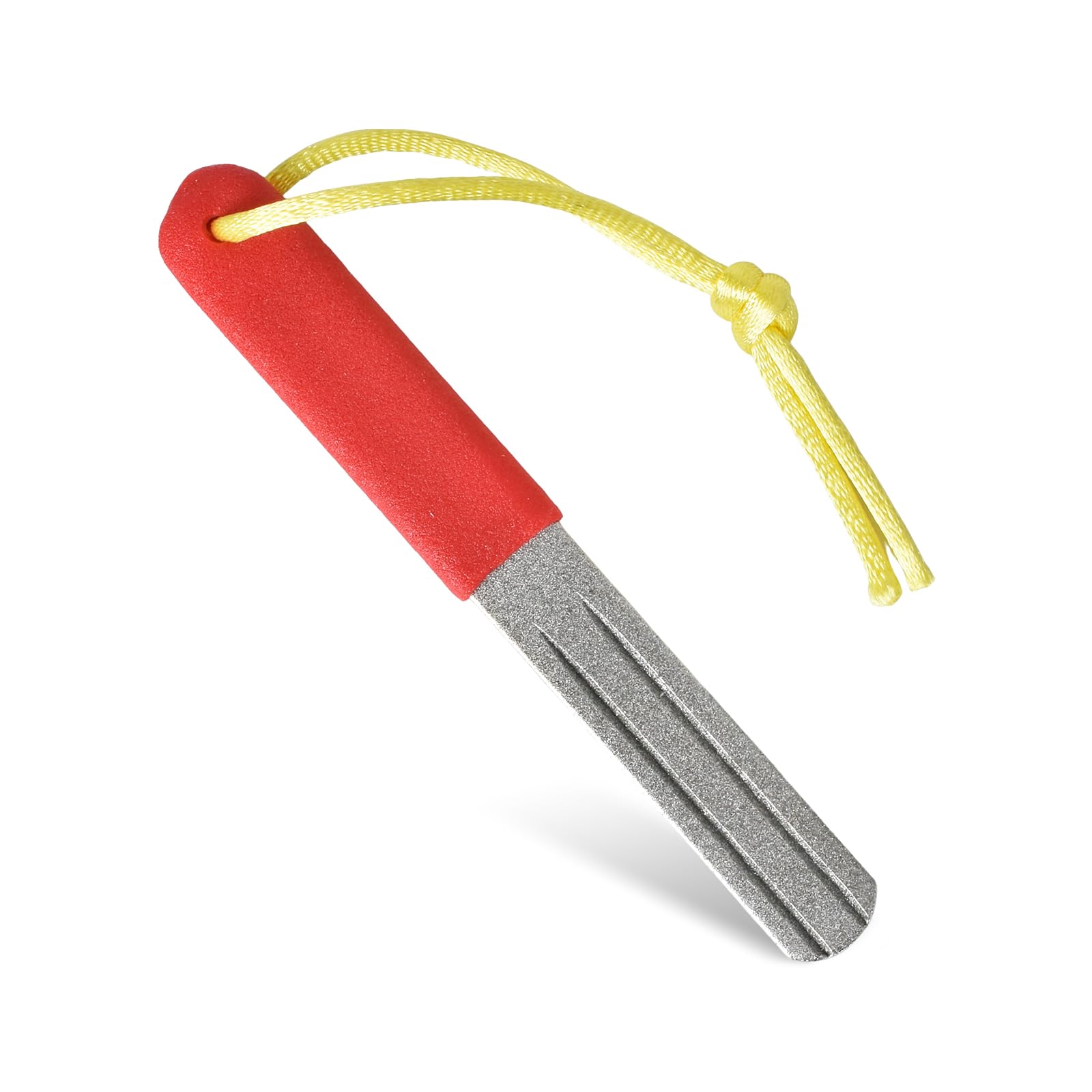 Aiguiseur Hameçon 1 Pièce Aiguiseur Couteaux Portable, Hameçon De Pêche Affûteur, Pierre À Aiguiser Pour Hameçon, Pierre À Aiguiser Diamant Double Face, Avec Poignée Et Suspension, Grain Fin Et Moyen