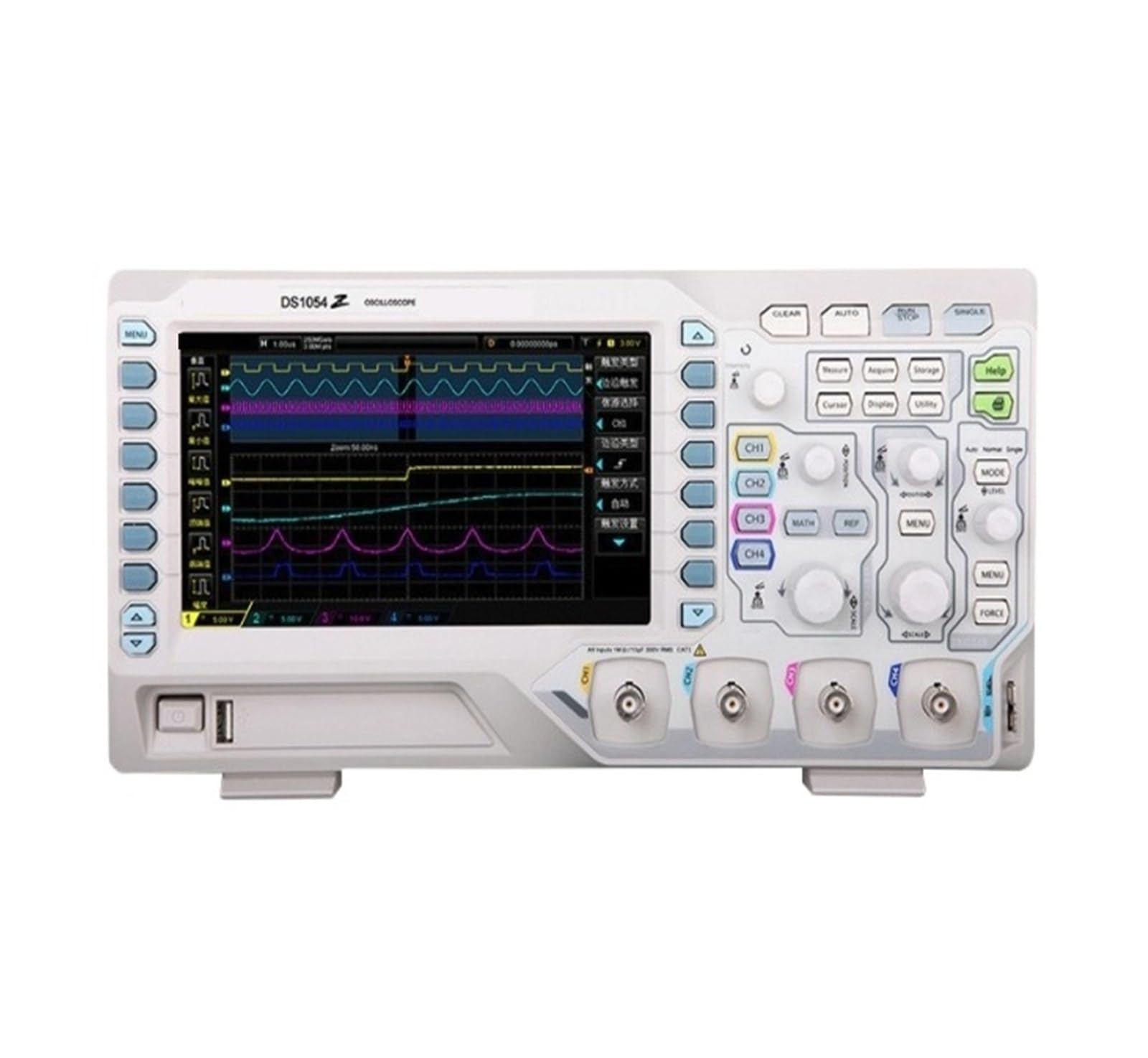 DS1054Z Osciloscopio Digital de Cuatro Canales 50MHz 24Mpts