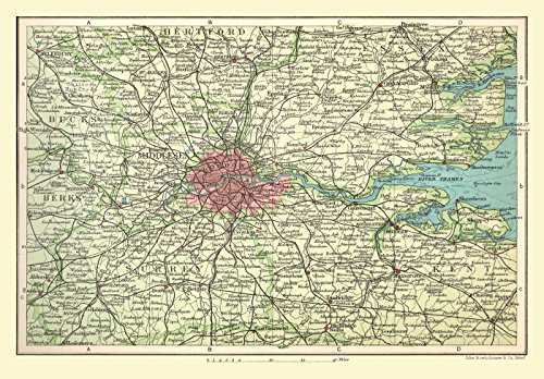 1000 Piece Jigsaw Puzzle - Map of the Railways of the Environs of London 1908