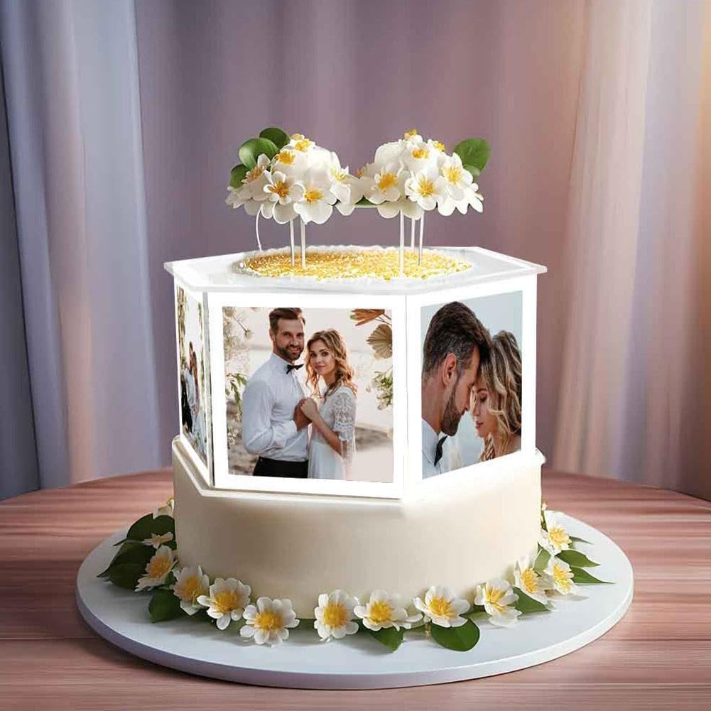 Giilayky Présentoir Rond Acrylique Transparent Pour Gâteau – Rechargeable, Diam. 15 Cm Idéal Fêtes