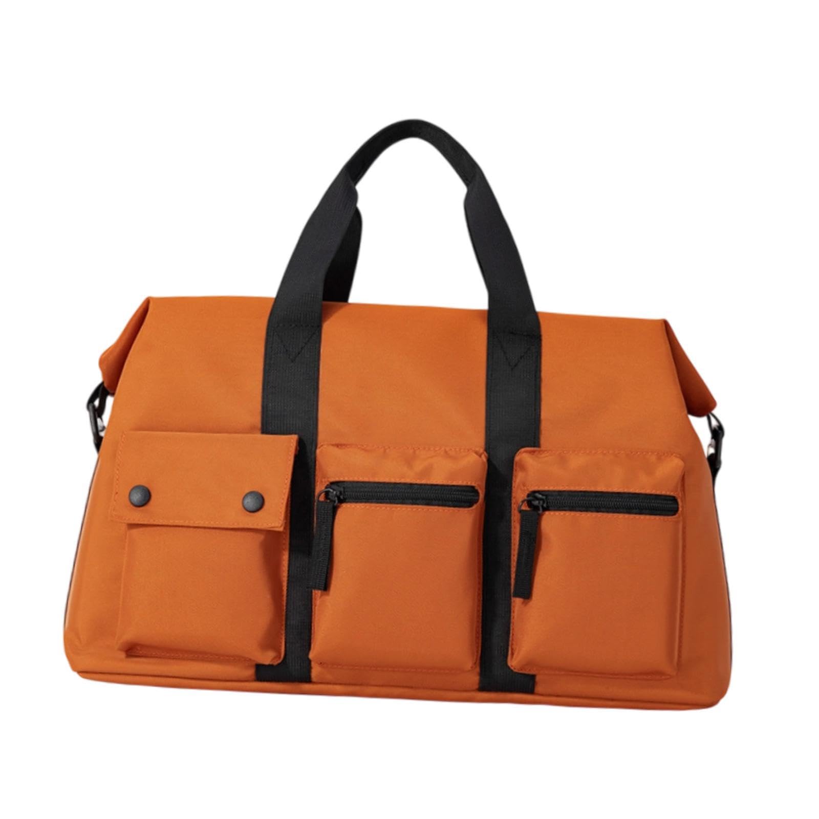 Duffle Bag Lightweight Portable Multipurpose Gym Bag for Yoga Travel Workout Orange-image-7