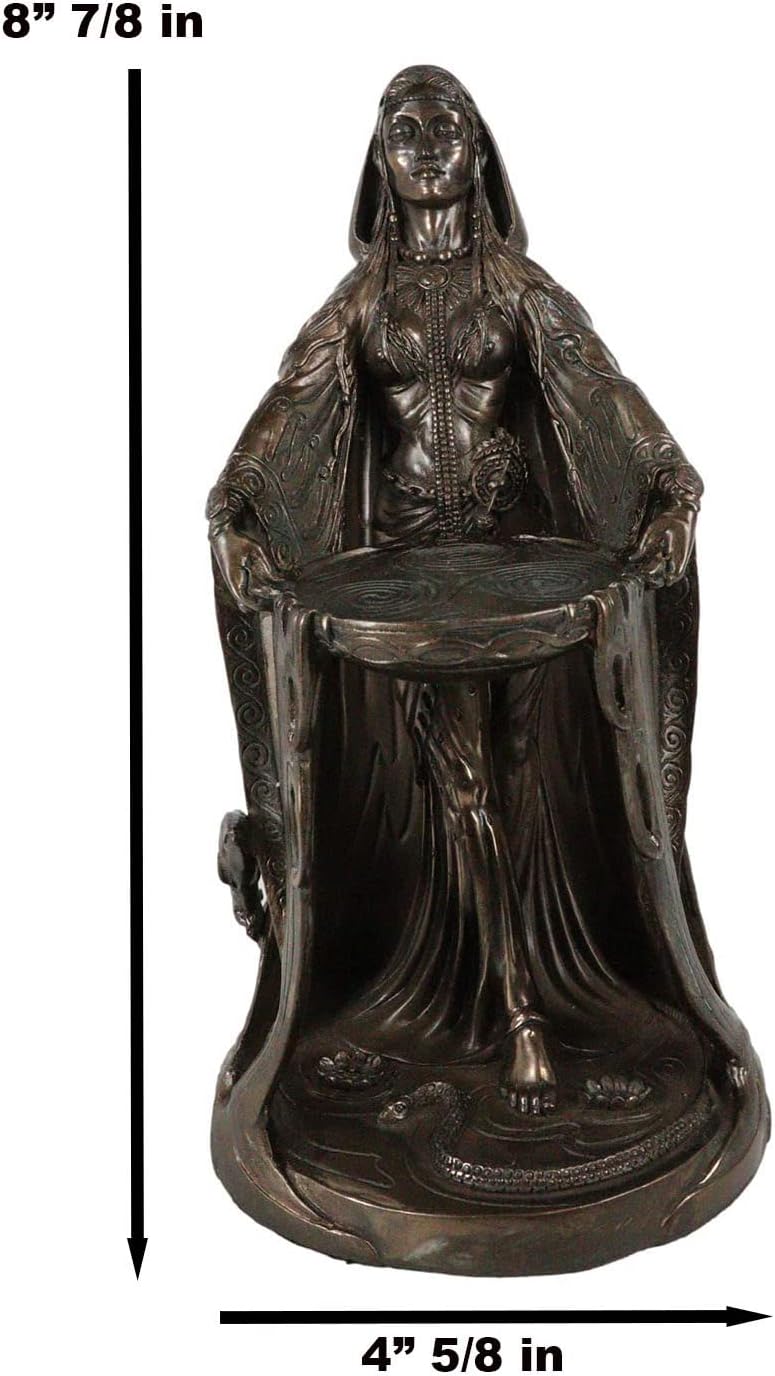 Ebros Gift Celtic Irish Triple Goddess Mother of All Gods Danu Figurine Anu Dana Don Cosmic Divine Feminine Source Wisdom Wealth Energy Cycle of Life and Death Wicca Wiccan Home Decor Statue