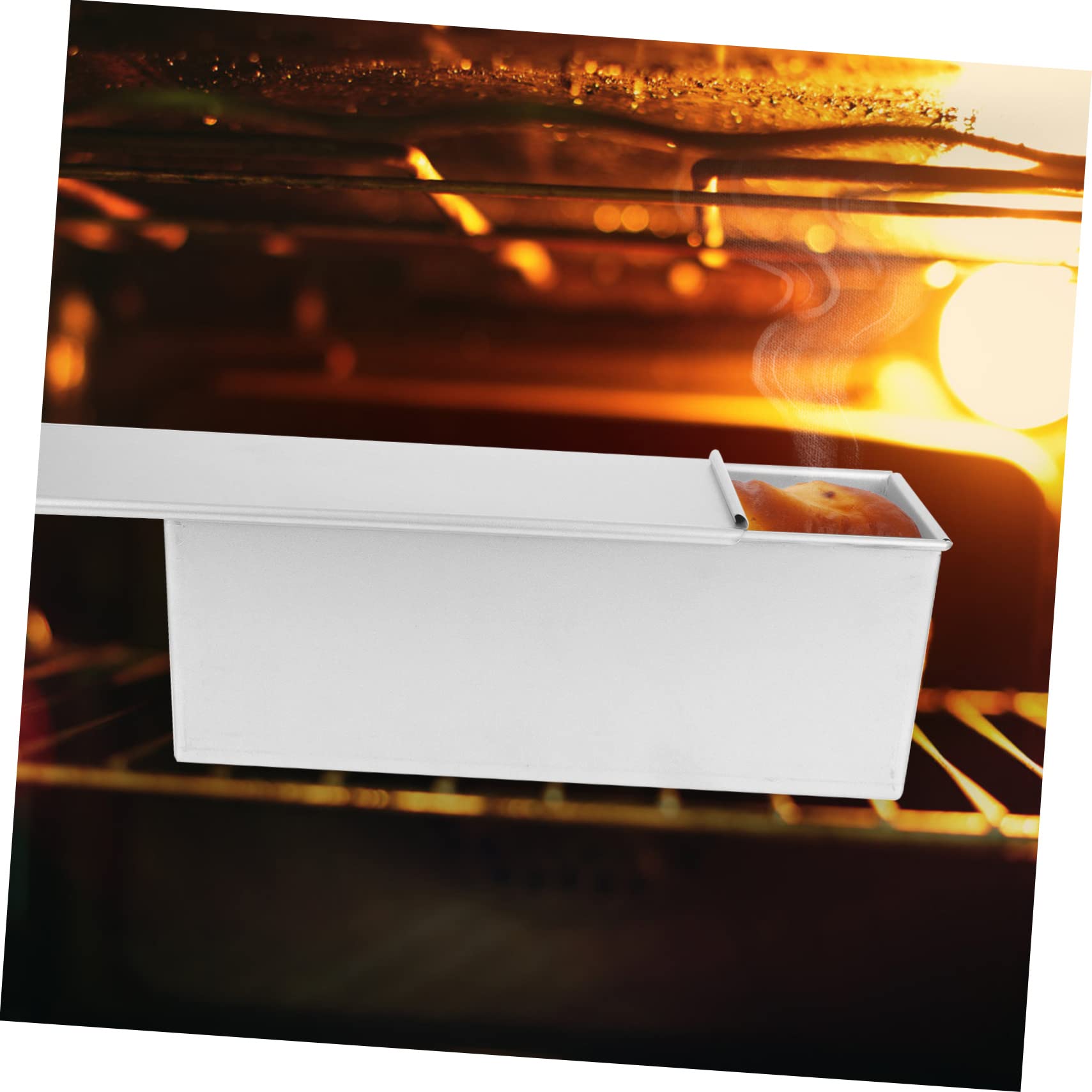 Happyyami Stampo per Toast in Lega Placcata Alluminio Coperchio, Antiaderente, Riutilizzabile, per Pane e Uso Domestico e Professionale