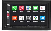 JBL Estéreo automotivo Legend 700 2-DIN com tela sensível ao toque de 7 polegadas com Apple CarPlay sem fio e Android Auto, Bluetooth, saída 4 x 50 W, EQ de 16 bandas, controle de subwoofer, rádio