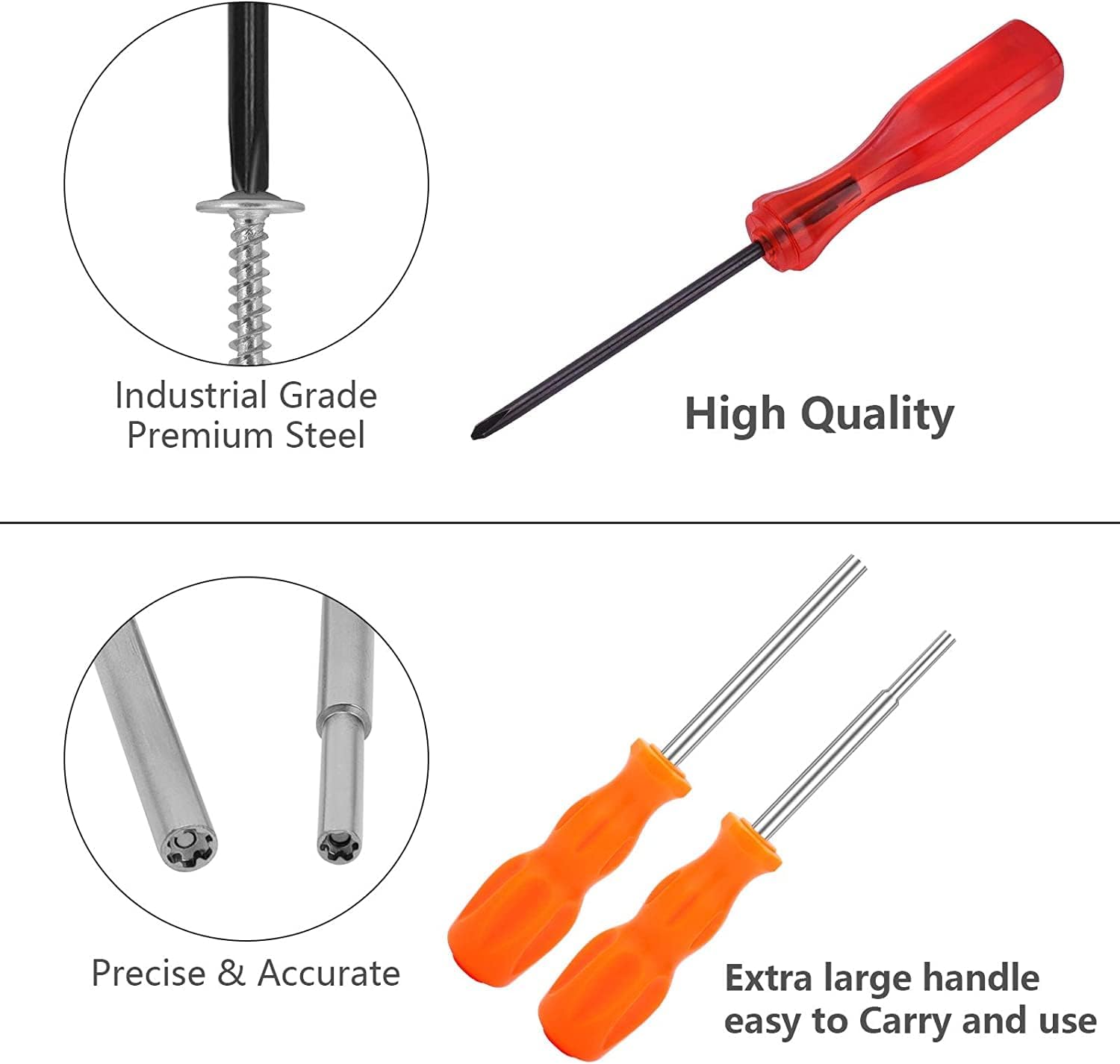 3 Pack Gamebit Security Screwdriver, 3.8mm and 4.5mm Security Screwdriver and 2.5mm Triwing Screwdrivers for Super Nintendo, SNES, NES, N64 and GameBoy