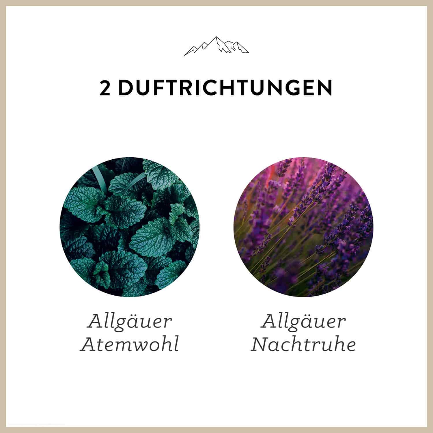 AllgäuQuelle® Bio Badeöl-Set mit ätherische-Öle 2x100ml - ✓ Allgäuer Atemwohl ✓ Allgäuer Nachtruhe. Natürlicher BIO-Badezusatz m. ätherische Öle. BIO Bade-Essenz-Set naturrein und biologisch
