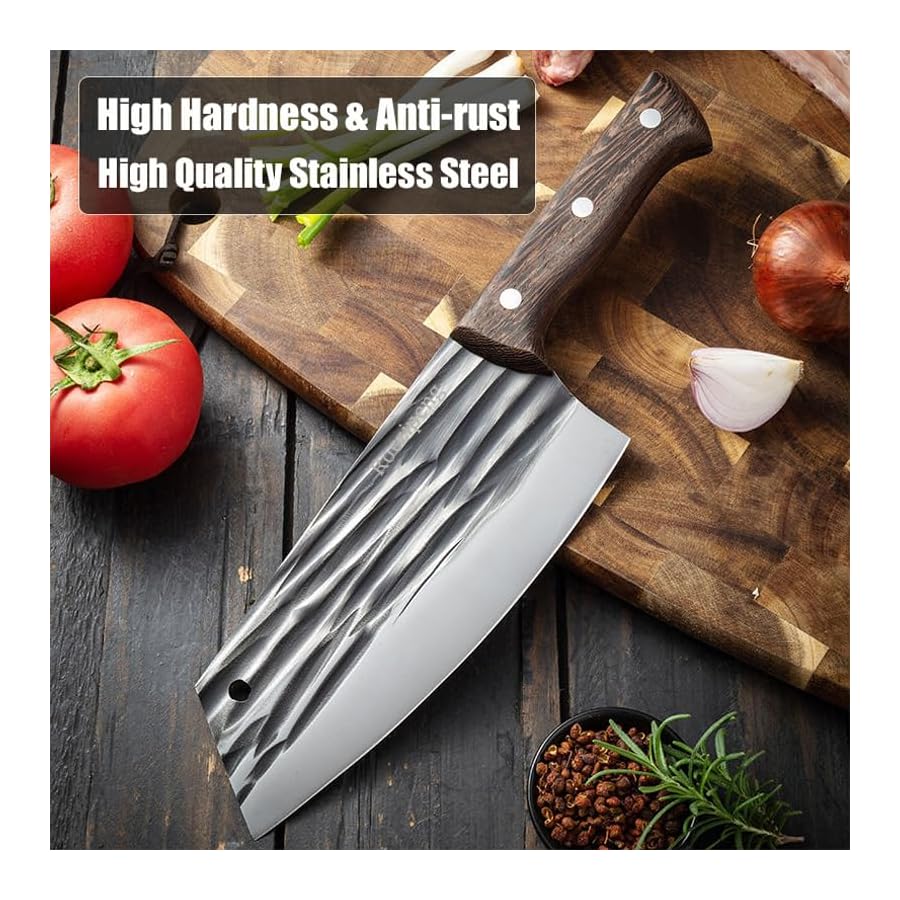 748-inch-Kitchen-Meat-Cleaver-Knife-Ultra-Sharp-Chinese-Chef-Cleaver-Knife-for-Cutting-Meat-Stainless-Steel-Meat-Chopper-Butcher-Vegetable-Cleaver-Knife-with-Full-Tang-Ergonomic-Handle-CD-02 7.48 inch Kitchen Meat Cleaver Knife, Ultra Sharp Chinese Chef Cleaver Knife for Cutting Meat, Stainless Steel Meat Chopper Butcher Vegetable Cleaver Knife with Full Tang Ergonomic Handle (CD-02)