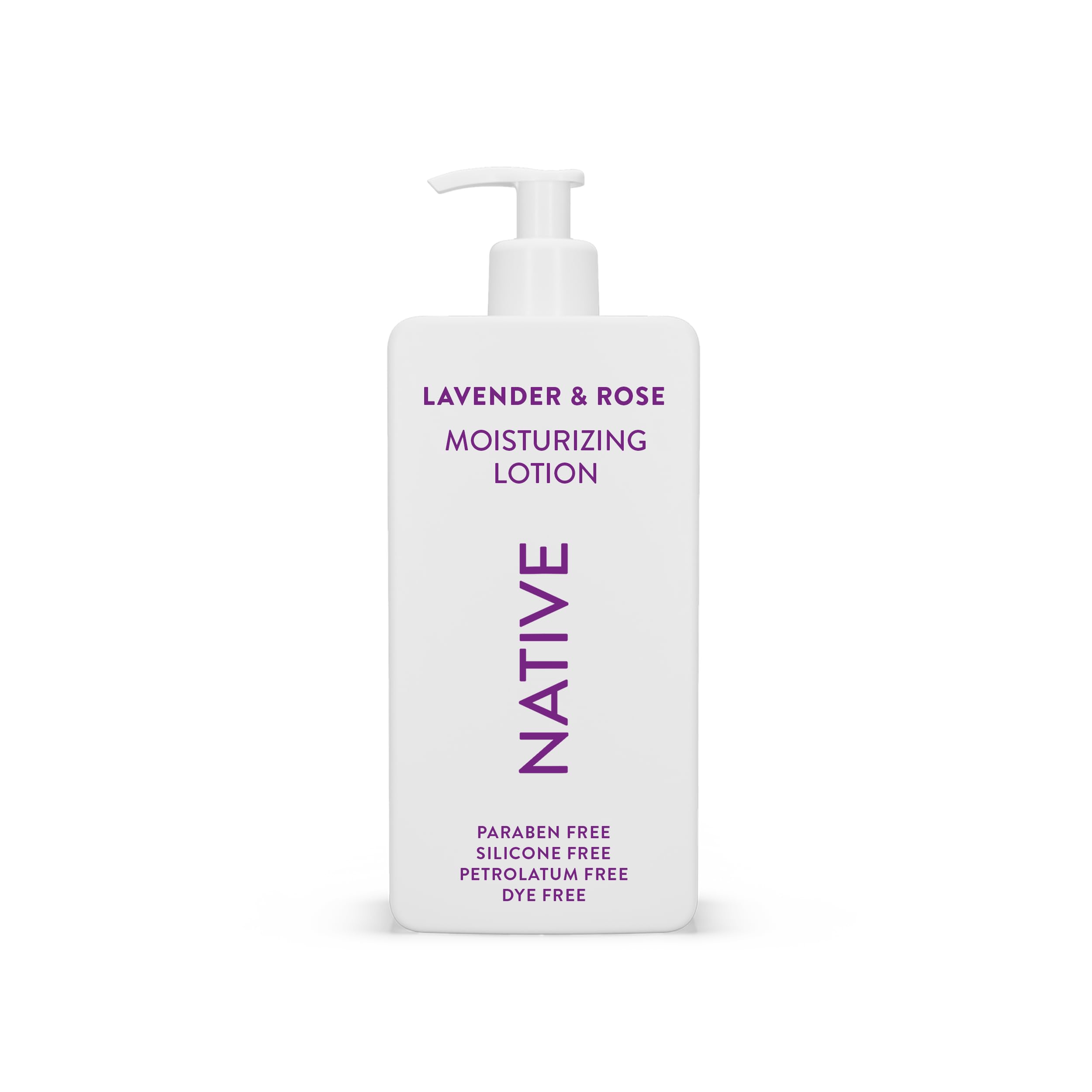 Native Body Lotion Contains Naturally Derived Plant-Based Moisturizers for Women and Men | Restores Dry Skin, Lavender & Rose, 16.5 fl oz