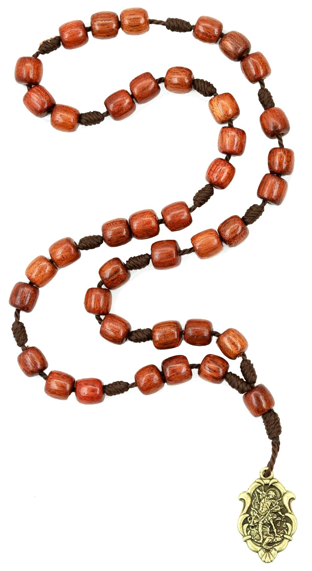 Chaplet de San Miguel de madera para regalo religioso de primera comunión 6