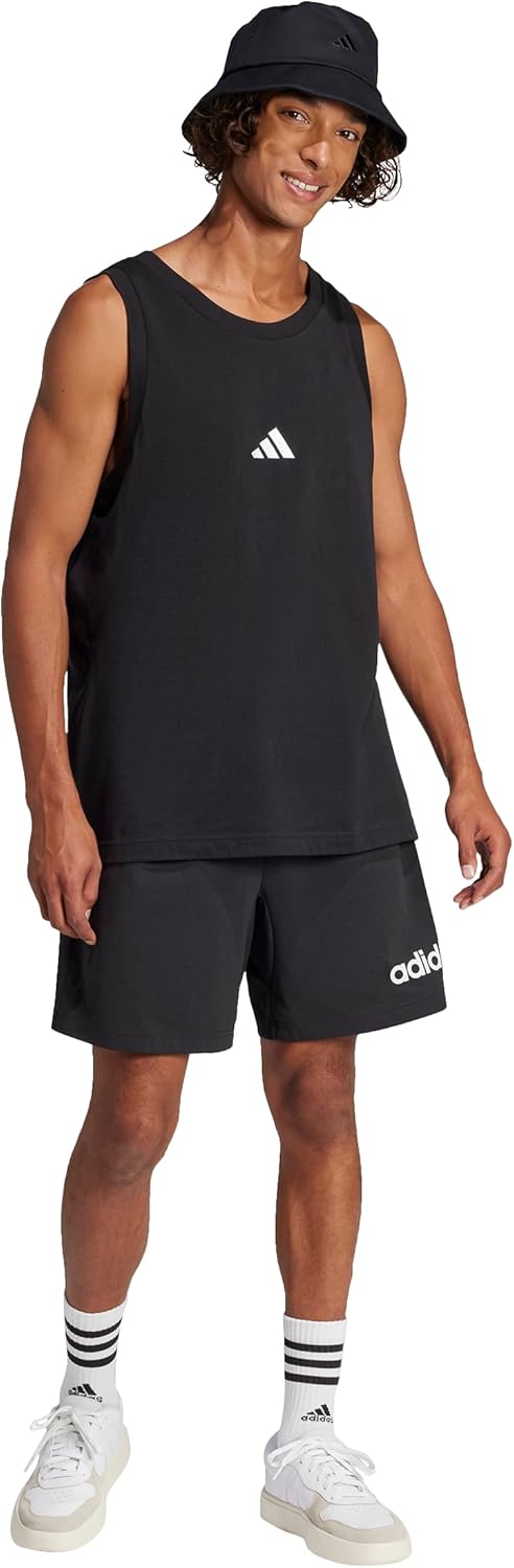 Adidas Mens Essentials Small Logo Single Jersey Tank Top - Image 4
