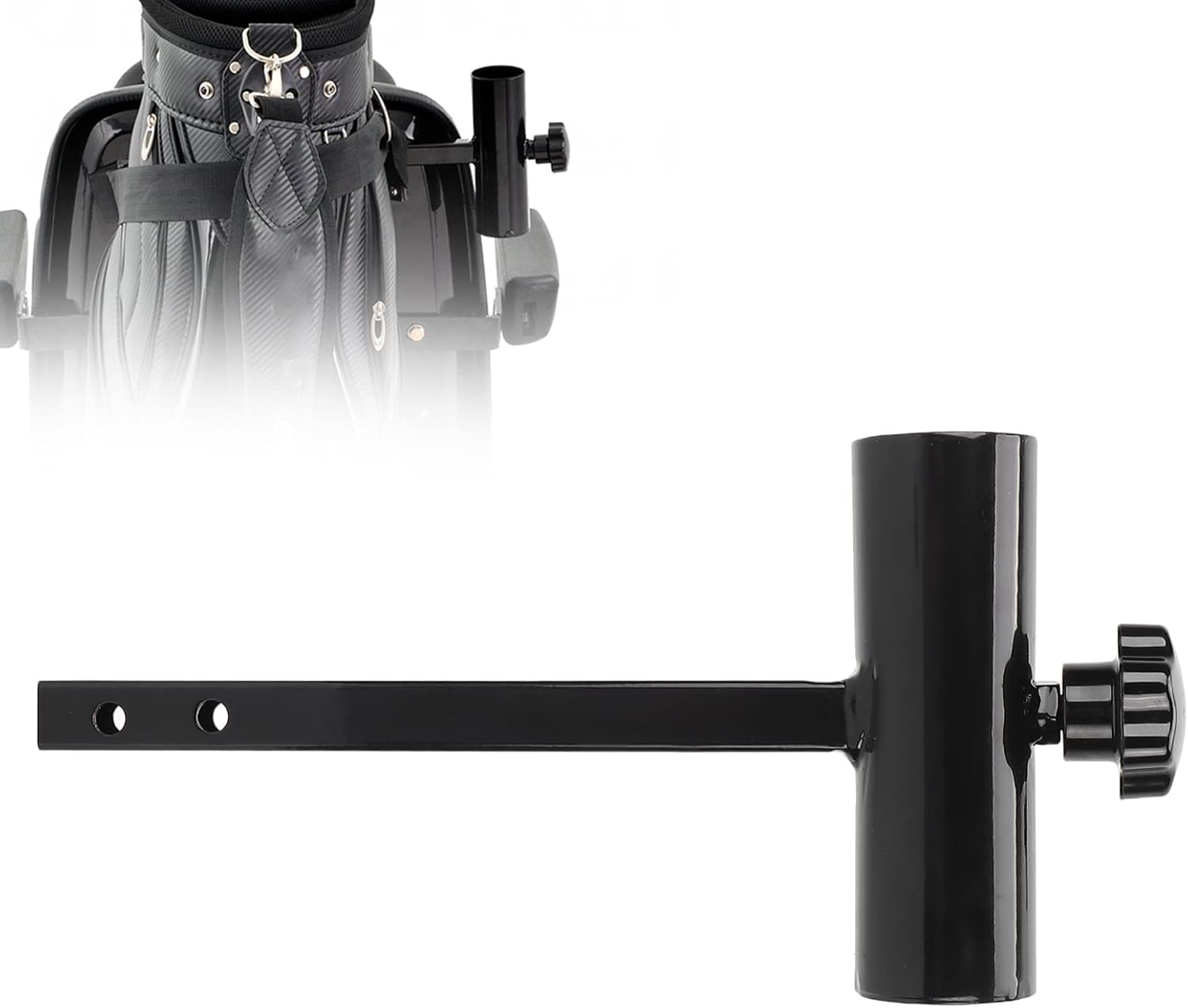 Dioche Universal Carts Umbrella Holder, Adjustable Umbrella Support Stand Clip Mounting Attachment for Scooter Wheelchair Baby Stroller Golf Cart