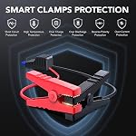 FLYLINKTECH Battery Jump Starter, 3500A 12V Portable Car Battery Booster Pack(8.0L Gas Or 6.5L Diesel), 19.6'' Safe Jump Cable, LED Flashlight, EC5 Adapter
