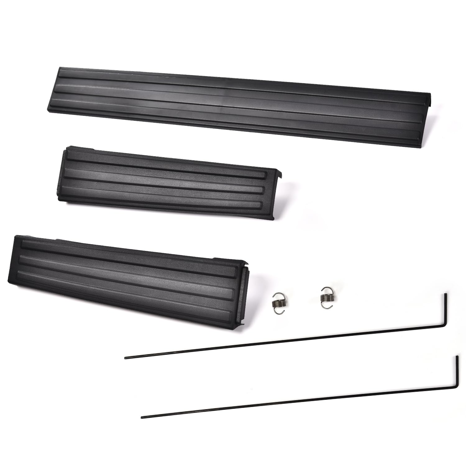 PIT66 3Pack Flex Step Center + Side Tailgate Molding Covers Left&Center&Right Compatible with Ford F150 2009-2014 9L3Z-9941018-AA, 9L3Z-9941019-AA