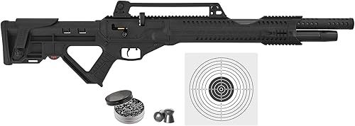 Hatsan Invader - Rifle de aire automático con paquete de objetivos de papel y pellets Wearable4U incluido 100x