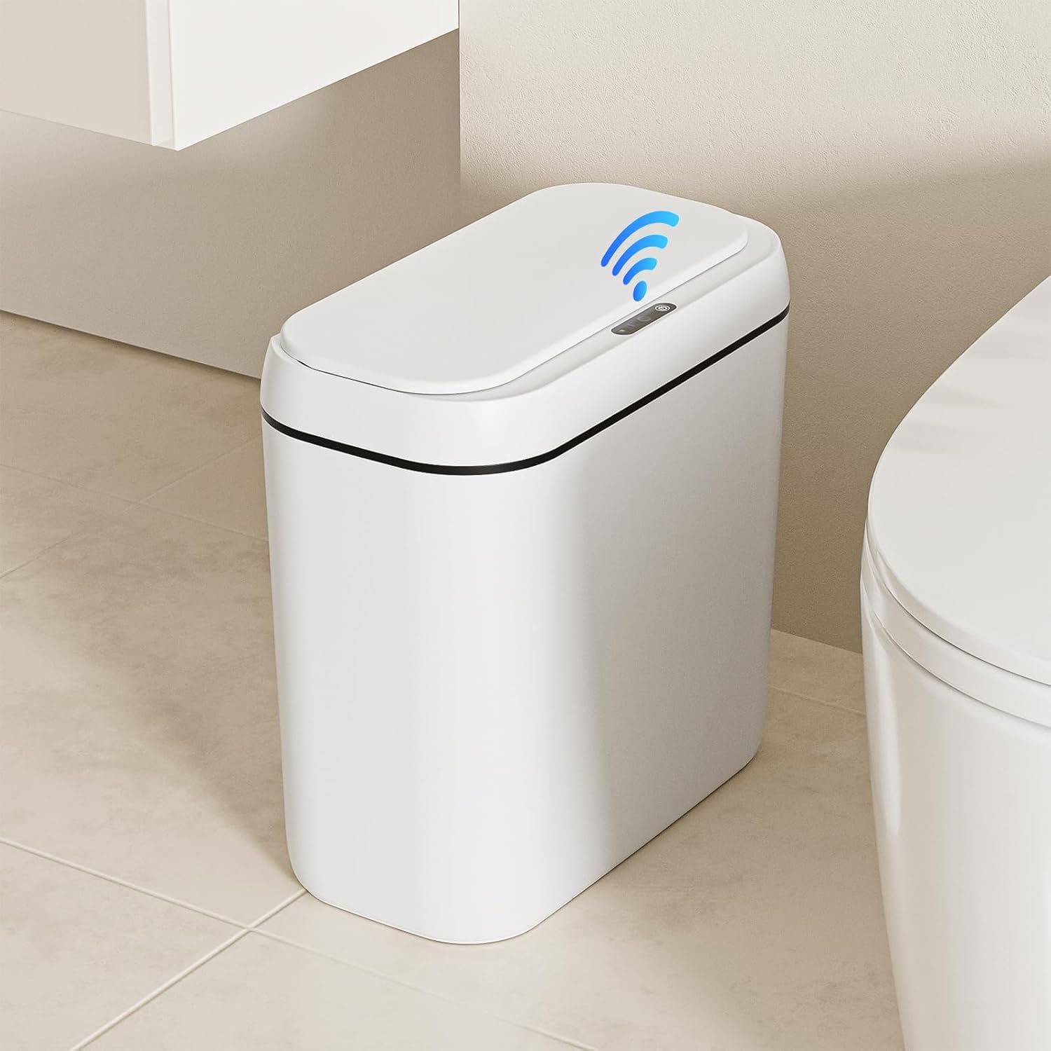 Cubo de Basura Inteligente Silencioso Cubo Basura Automatico Carga USB Cubos Basuras con Sensor Papelera Inteligente Papelera Baño con Sensor para Cocinas, Oficinas, Salones y Baños
