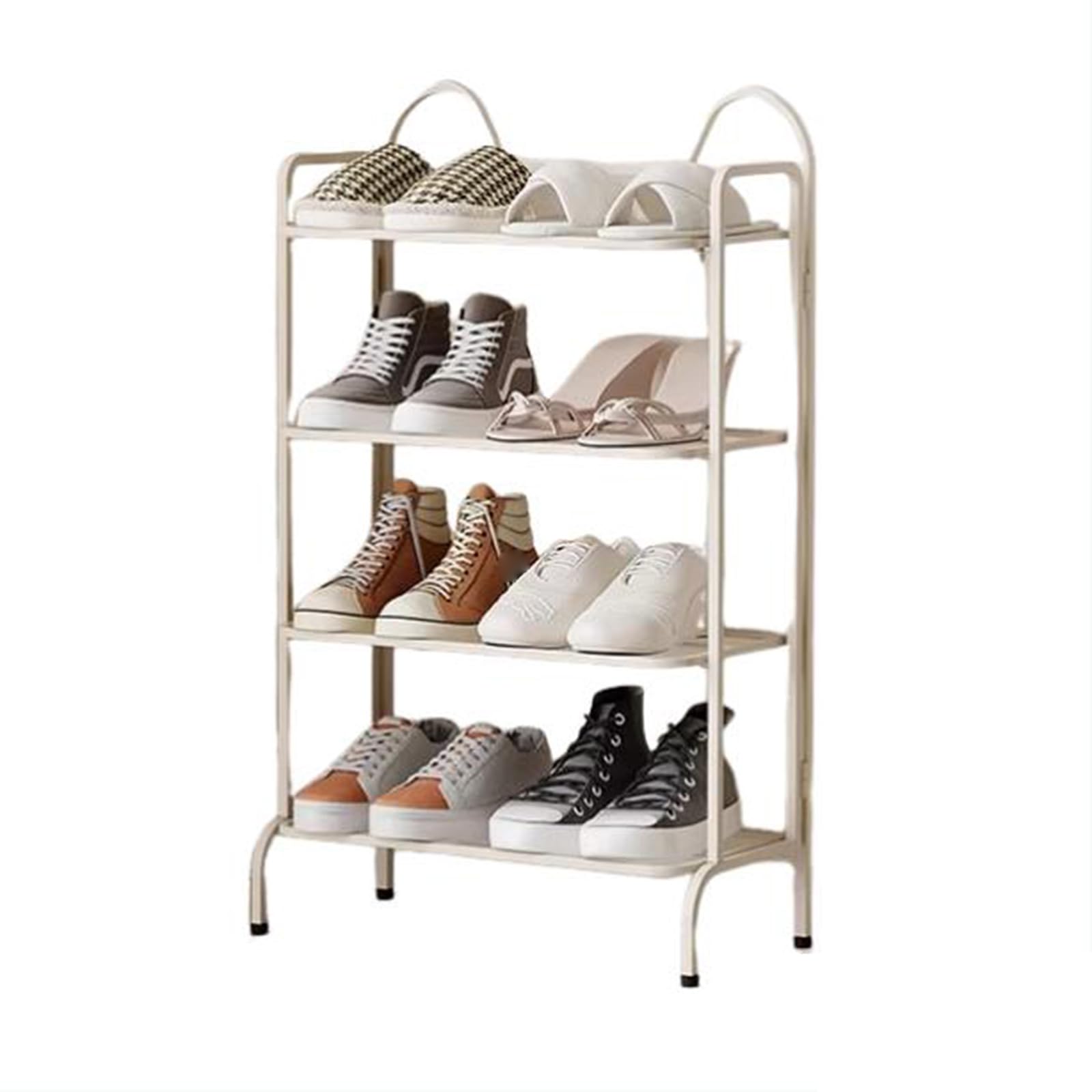 Étagère à chaussures 4 niveaux JATIBOSH en métal 45x22x76 cm