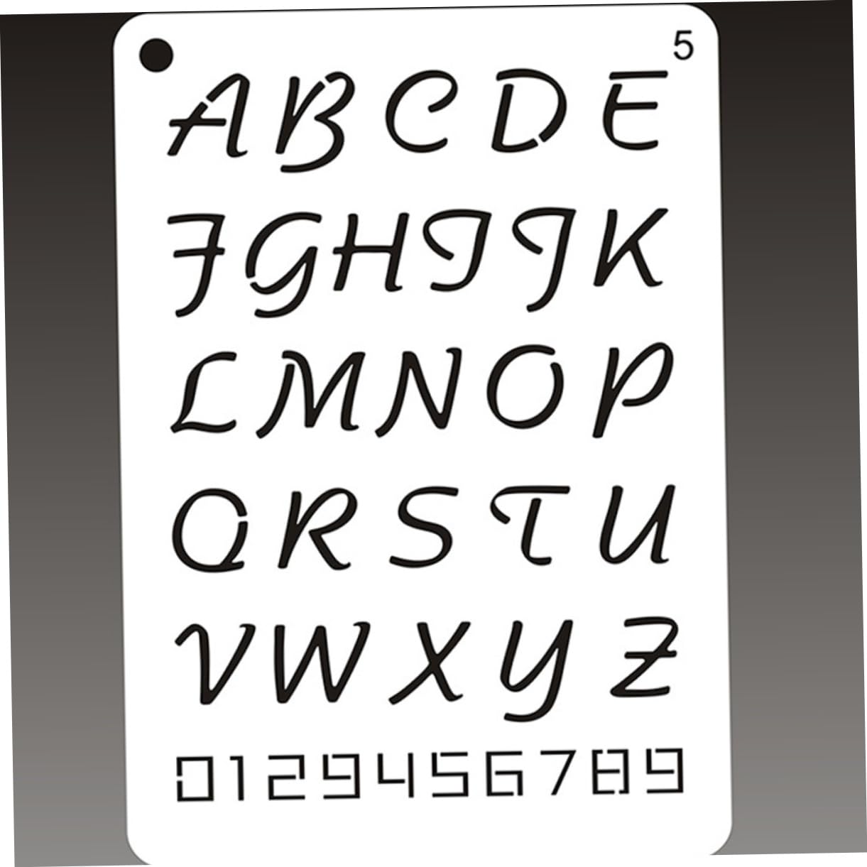 VILLCASE 96hojas Plantillas De Letras y Números Reutilizables Para Pintura Para Manualidades Decoración De Paredes y Proyectos Escolares