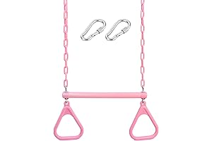 18" Pink Trapeze Swing - Durable Playground Fun
