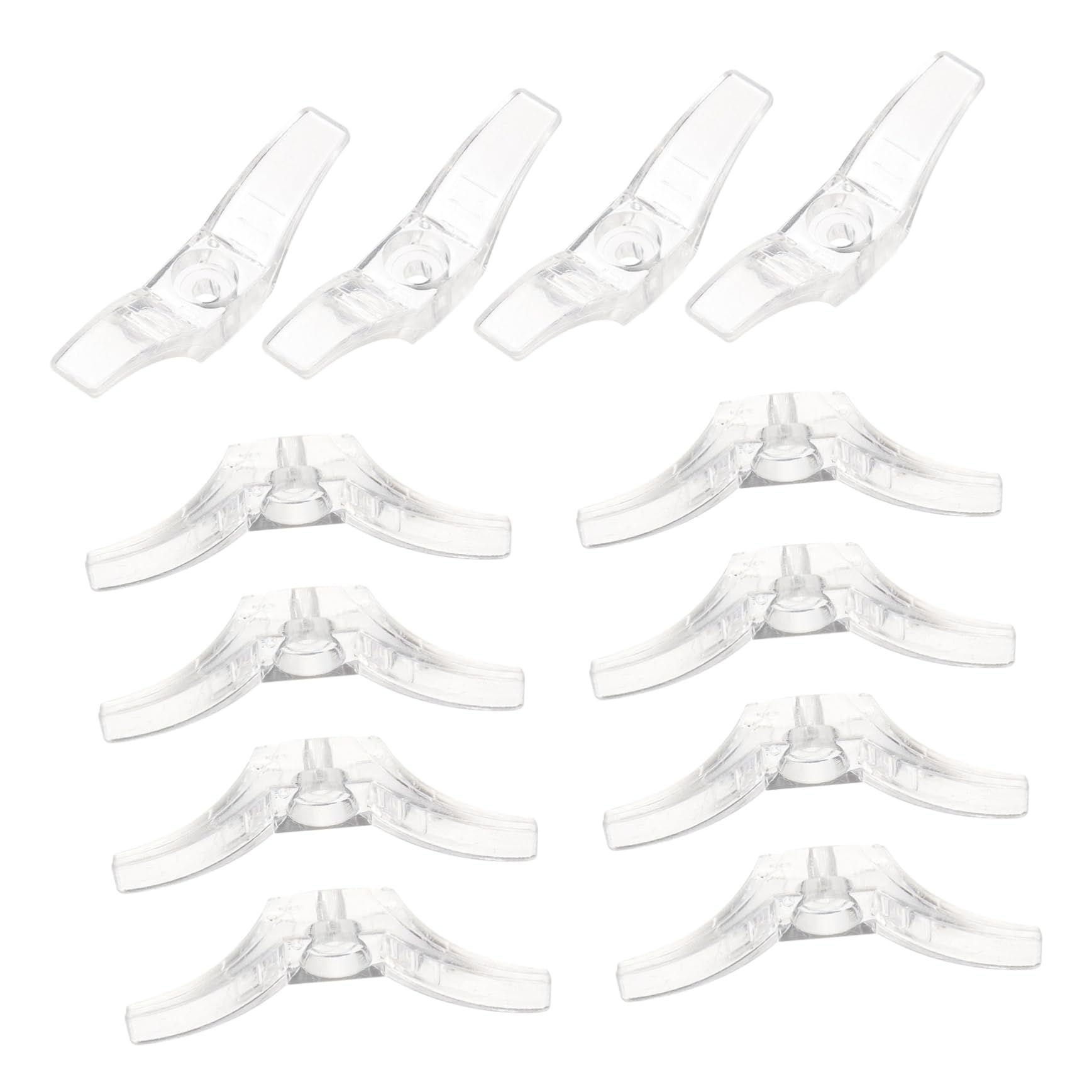 OUNONA 12Pcs Transparent Safety Rope Cleats for Window Curtains Blinds Easy to Install Cord Holders with Screws for Home Decor Blinds Installation