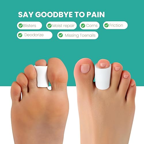 Miniatura 6 de Welnove Protectores de dedos  Paquete de 12 fundas de silicona para dedos de los pies para dedos de martillo, callos, ampollas, fundas protectoras